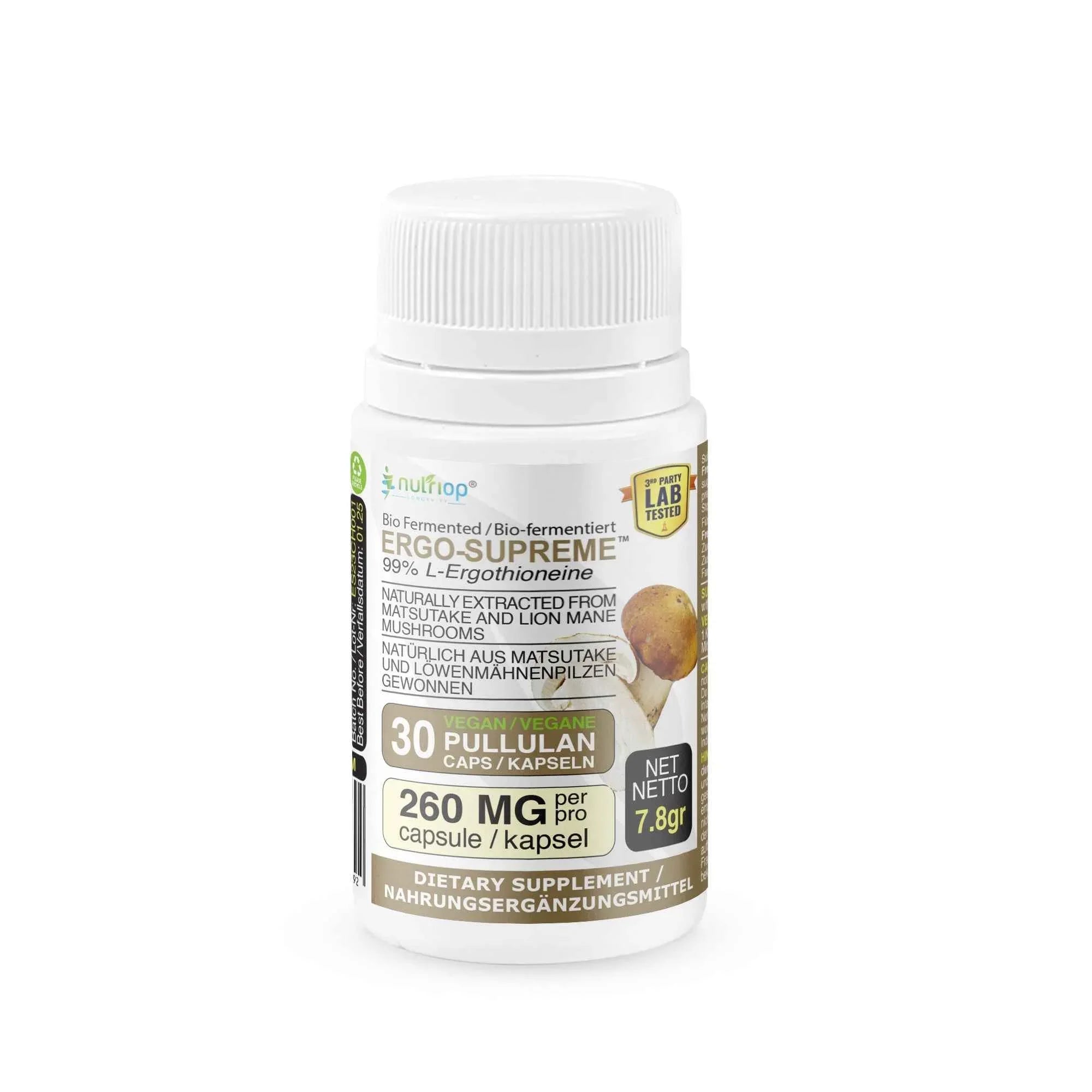 Bio Fermented Nutriop Longevity® ERGO-SUPREME - 10mg per serving- 30 servings - Nutrifeel