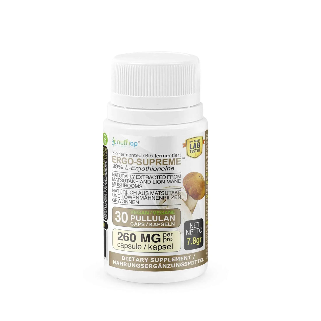 Bio Fermented Nutriop Longevity® ERGO-SUPREME - 10mg per serving- 30 servings - Nutrifeel